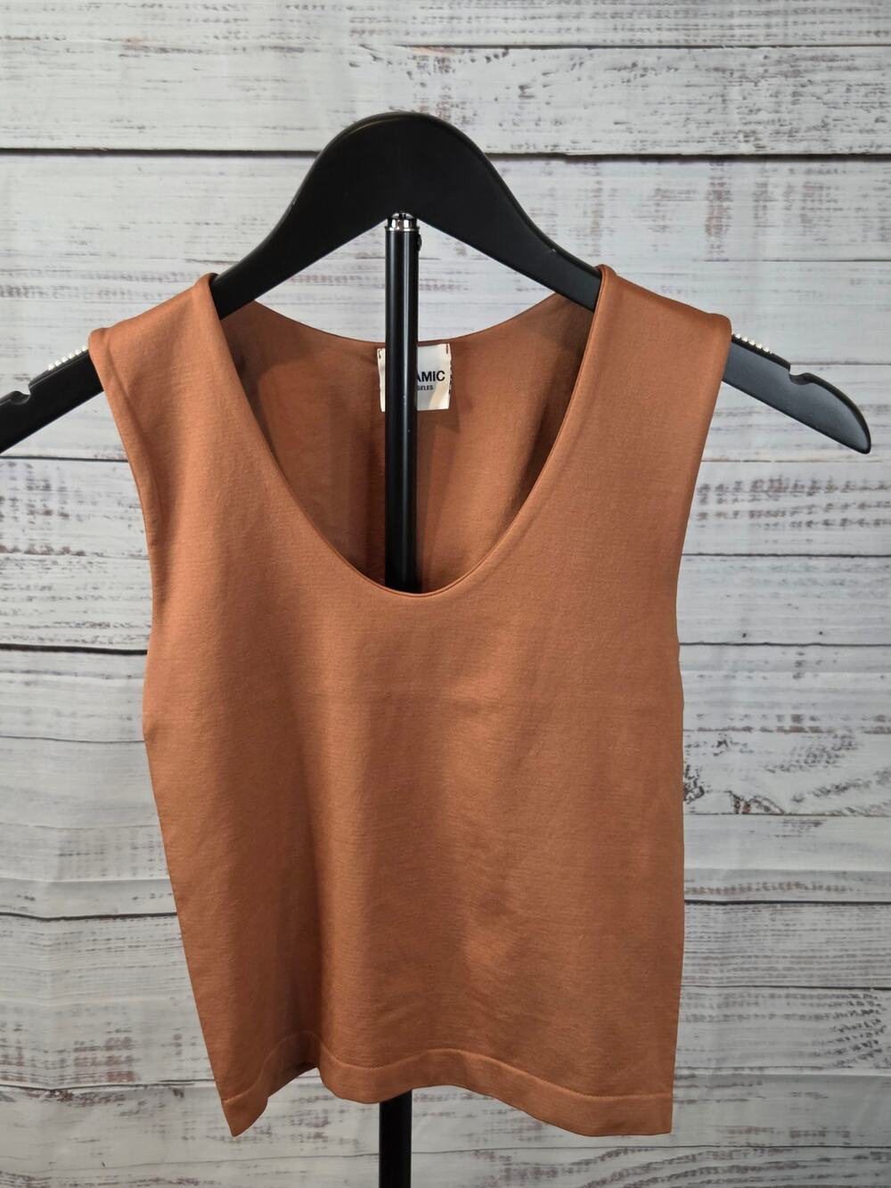 Dynamic Black Double Lined Smooth Tank Top Basic Layering XL